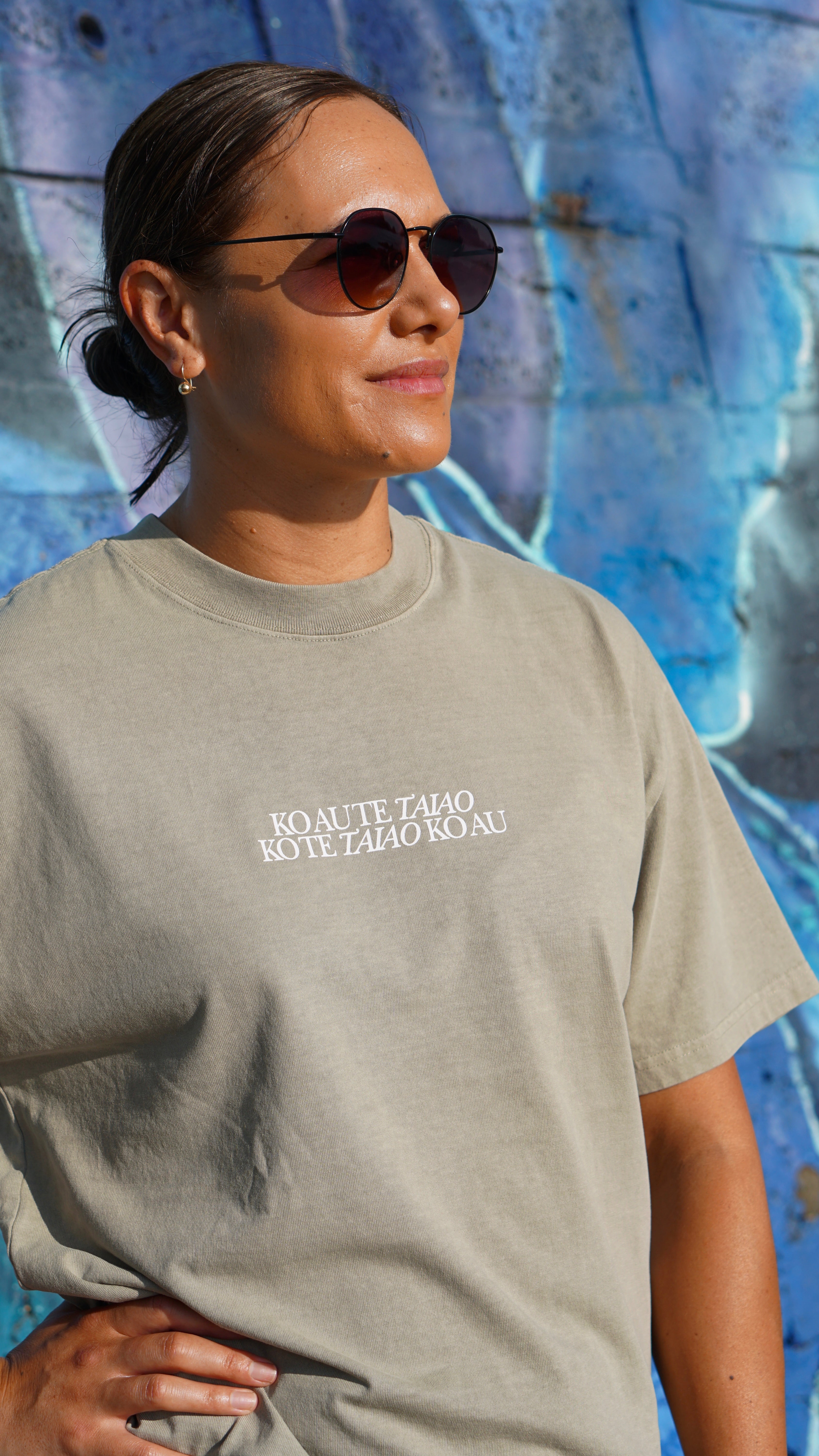 Taiao Tee - Faded Kākāriki